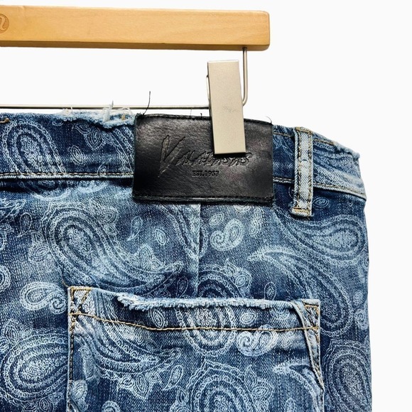 Valabasas Jeans Paisley Blue Denim Cargo Straps‎ Pants Limited Edition - Picture 6 of 8